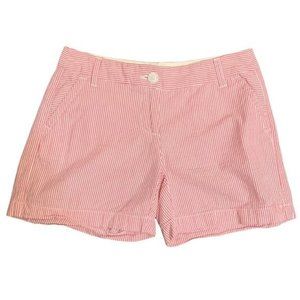 Crown & Ivy Pink White Striped Seersucker Shorts 2